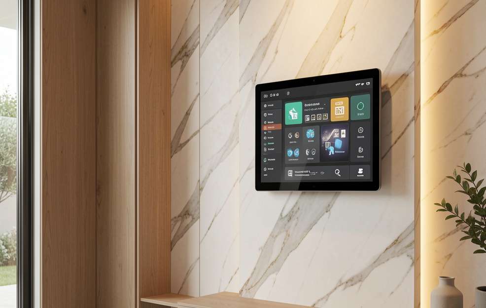 Wall-mounted smart home control panel